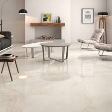 Classic Cream Gloss Floor Tiles Have A Lovely Marble Effect Finish And To Capture The Natural Beauty Living Room Tiles Tile Floor Living Room Floor Tile Design