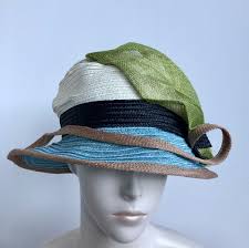 Lena (ivory/turquoise with lime leaf)