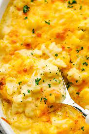 Baked Cauliflower Mac And Cheese Low Carb And Keto Friendly In 2021 Baked Cauliflower Mac And Cheese Cauliflower Mac And Cheese