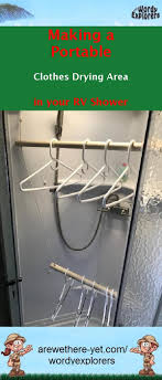 Check spelling or type a new query. Making A Portable Clothes Drying Area In Your Rv Shower The Wordy Explorers Drying Clothes Diy Rv Make A Closet
