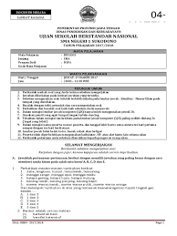 Contoh kop soal ulangan helmi kediris. Kop Soal Usbn