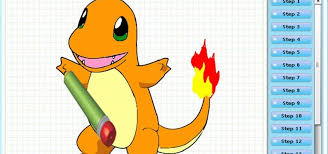 It has blue eyes and small fangs and its distinguishing feature is the fire that burns at its tail end. How To Draw Charmander Sketchheroes Wonderhowto