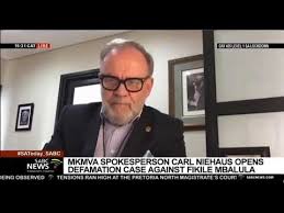 Mk veteran and former anc nec member. Mkmva S Carl Niehaus Opens Defamation Case Against Transport Minister Fikile Mbalula Youtube
