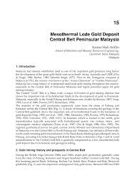 Raub australian gold mining sdn bhd. Pdf Mesothermal Lode Gold Deposit Central Belt Peninsular Malaysia