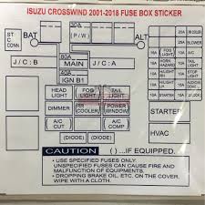 I have not ever worked on one so i dont exactly know where it is but i would check behind the fabrichard plastic right 2000 isuzu npr fuse box diagram wiring diagram blog. Isuzu Crosswind Fuse Box Diagram Nissan Rogue Electrical Wiring Lexus Sc400 Au Delice Limousin Fr