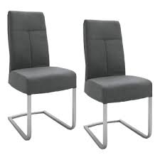 Dunkelgrau / edelstahl gebürstet | vierfußstuhl tavira esszimmerstuhl tavira mit einem der stuhl ist um 180 grad drehbar und überzeugt mit einem luxus komfortsitz mit einem eingebauten. Mca Furniture Freischwinger Talena Griff Am Rucken Im 2er Set