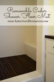 Diy Removable Cedar Shower Floor Mat Addicted 2 Decorating Shower Floor Mat Shower Floor Diy Flooring