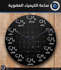 ساعة الكيمياء العضوية Science Chemistry Chemistry Art Chemistry