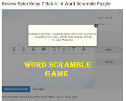 Word Scramble Game Ppkn Kelas 7 Bab 4 6 Review Cecepgaos Com