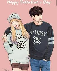 Lisa ~ jungkook | bts x blackpink | lizkook ответил сообществу. Lizkook Fanart Lisa Jungkook Kartun Pasangan Animasi Ilustrasi Karakter
