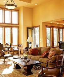Great Room With Golden Toned Wall Color Gold Living Room Walls Living Room Paint Yellow Living Room