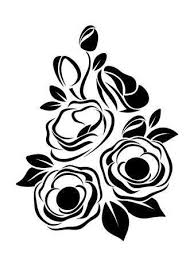 Anemone Clipart Black And White Black Silhouette Of Anemone Flowers Vector Illustration Black Silhouette Silouette Art Vector Flowers