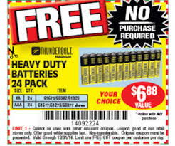 30% off (7 days ago) harbor freight free items coupons printable. Free 24pk Batteries How To Shop For Free With Kathy Spencer