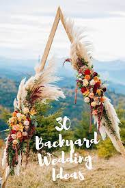 30 Elegant Backyard Wedding Ideas On A Budget Elegant Backyard Wedding Diy Backyard Wedding Backyard Wedding Ceremony
