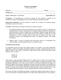 Ver más ideas sobre juegos, juegos para niños, juegos organizados. Plan De Clase 1 2 Identifiquen Los Que Son De Azar
