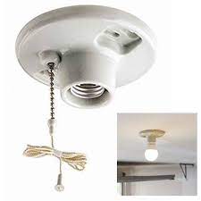 Find your porcelain ceiling light easily amongst the 7 products from the leading brands on archiexpo, the architecture and design specialist for your professional purchases. 1 Porcelain Ceiling Lamp Holder With Pull Chain White Bulb Mount Light Fixture Ebay