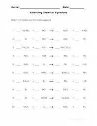 Balance each of the following equations. Balancing Equations Practice Worksheet Answers Balancing E Flickr