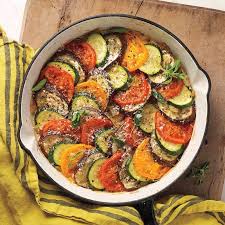 Farmers Market Tomato Eggplant And Zucchini Casserole Recipes Ww Usa Recipe In 2020 Ratatouille Recipe Baked Ratatouille Recipe Healthy Recipes
