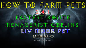 If you like this video then hit that like button. Diablo 3 2 4 6 Season 16 Guide Pets Location Fast Menagerist Goblin Route For Pet Drops Youtube