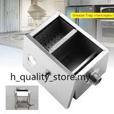 How does a grease trap work? Stainless Steel Grease Trap Interceptor Set For Restaurant Kitchen Wastewater Shopee Malaysia