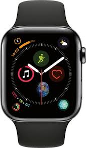 Best Buy Apple Watch Series 4 Gps Cellular 44mm Space Black Stainless Steel Case With Black Sport Band Space Black Stainless Steel Mtv52ll A Buy Apple Watch Apple Watch Series Apple Watch