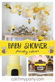 Bumble Bees Baby Shower Baby To Bee Catch My Party Girl Baby Shower Party Baby Shower Party Decorations Bumble Bee Baby Shower