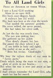 Inspirational Poem Women S Land Army Land Girls Wwii Propaganda Posters