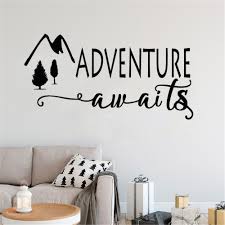 Quotes is some words that you pick from another source or you created it by yourself. Adventure Awaits Wall Decal Stickers Bedroom Quotes Travel Theme Wall Decor Wanderlust Wall Decal Living Room Wallpaper Buy At The Price Of 4 69 In Aliexpress Com Imall Com