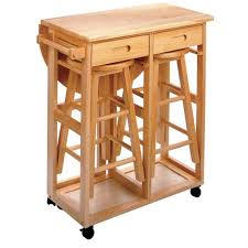 These doris adjustable stools look great with the chunky high bar table. Pemberly Row Mobile Breakfast Bar Table Set With 2 Stools In Natural Pr 19812