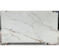 Precut Kitchen Quartz Slabs Calacatta Gold White Artificial Stone  Countertop Quartz Slab