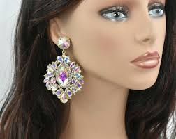 Aurora Borealis Earrings,chandelier Earrings,bridal Earrings,bridesmaids  Earrings,wedding Earrings,aurora Borealis Chandelier Earring