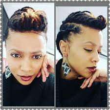 Quick Loc Updo For Short To Medium Length Locs Professionallocs Rose Monique Locs Hairstyles Short Locs Hairstyles Loc Updo