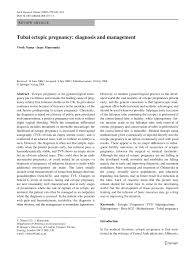 Pdf Tubal Ectopic Pregnancy Diagnosis And Management