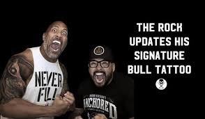 A bull is characterized as an intact male version of cattle. The Rock Updates His Signature Bull Tattoo
