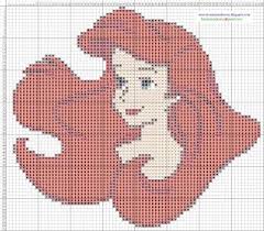 This is a computer~generated cross stitch pattern only. Ariel The Little Mermaid Cross Stitch Mermaid Cross Stitch Disney Cross Stitch Cross Stitch