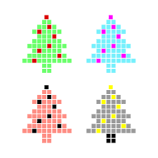 Jour 1 Diy Sapin Pixel Art Pixel Art Noel Projets De Noel Modele Dessin Pixel