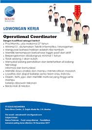 Baca berita terupdate berikut ini Lowongan Kerja Medan Terbaru Di Pt Solusi Nusantara Medan Medanloker Com Lowongan Kerja Medan