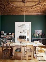 Going Green Part Ii Neutral Greens Green Dining Room Dark Green Walls Home