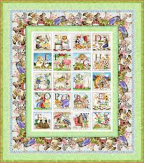 Perfect for a baby or toddler nursery, the quilt blocks are framed . Free Quilt Pattern Hungry Animal Alphabet Equilter Blog