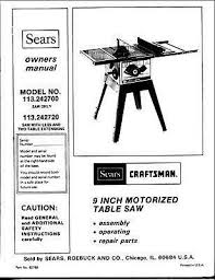 Details About 1982 Craftsman 113 242700 113 242720 9 Motorized Table Saw Sp4564 3 Craftsman Table Saw Table Saw Craftsman