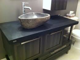 Comptoir De Beton Noir Atelierallard Com Bathroom Vanity Vanity Decor