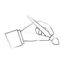 How to draw a paint brush. Hand Holding Paint Brush Artistic Creativity Stock Vector Illustration Of Craft Hand 143665502