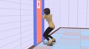 Anime girl panty poop in front of bathroom - ThisVid.com