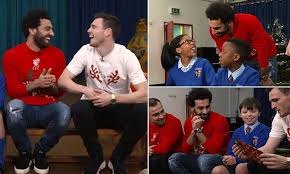 #andy robertson #james milner #liverpool fc #lfcedit #andrew robertson #this video is everything oh my daaaayyyyssss #ive been waiting for it to come out for like a week. Mohamed Salah Andy Robertson And Xherdan Shaqiri Give Local School Kids A Christmas Surprise News Summed Up