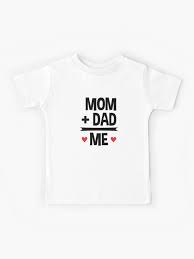 Mom Dad Me Newborn Outfit Cute Baby Clothes Bodysuit Kids T Shirt By Drakouv Redbubble