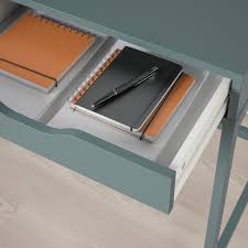 Techni mobili cubism is sleek and contemporary, this desk is the perfect combination of function, durability and design in a modern form. Alex Desk Grey Turquoise 100x48 Cm Ikea