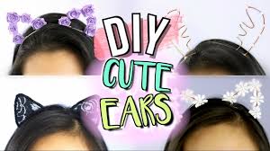 Ears cat rims are made entirely by hand. Diy Cute Headbands Animal Ears Jenerationdiy Youtube