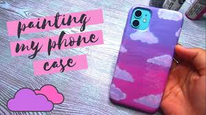 Photoshop uses the foreground color to paint, fill, and stroke selections and the background color to make gradient fills and fill in the erased areas of an image. Painting My Iphone Case Pink Purple Sky Acrylic Paint Diy Youtube