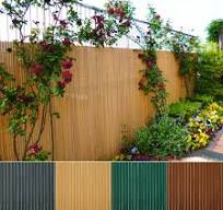 Bamboo Slat Fence Screening True Products Artificial Bamboo 20mm PVC Slat  Screening Fencing Roll Double Sided 1 8m X 4m Grey~5056095707473 03c Mp ...