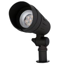 Hampton Bay Low Voltage 50 Watt Equivalent Black Outdoor Integrated Led Landscape Spot Light Iwh2301ll The Home Depot Modern Outdoor Lighting Wall Wash Lighting Landscape Lighting